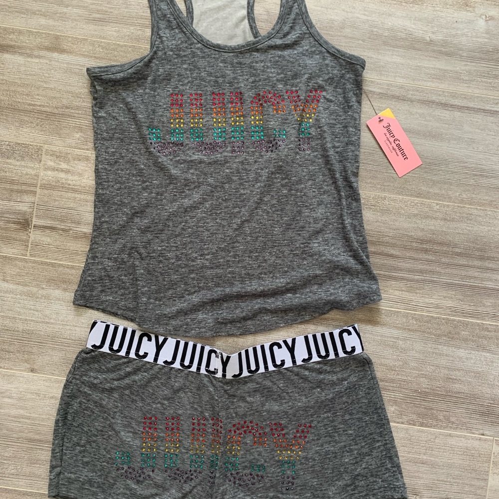 NWT Juicy Tank + Bottoms rainbow/pride